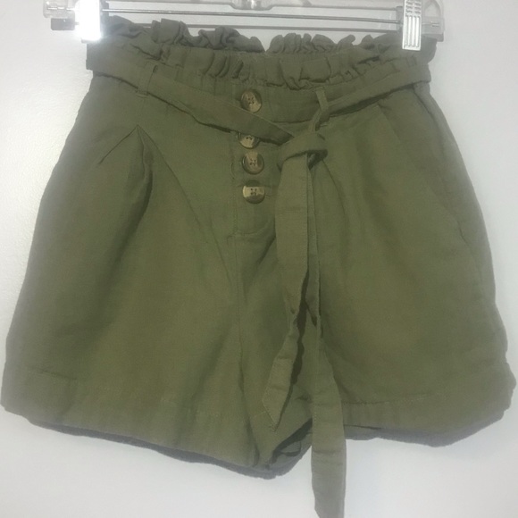 2 for $20 American Eagle Green Paper Bag Shorts XS - Picture 5 of 12